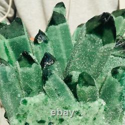 3030g Grand Cristal Quartz Vert Cluster De Guérison Des Spécimens Minéraux