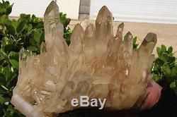 3060g Naturel Tibétain Clear Quartz Crystal Cluster Point Minéral Spécimen