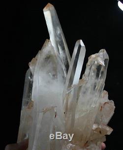 3386g Aaa +++ Blanc Naturel Clair Quartz Spécimen De Grappe De Cristal Du Tibétain