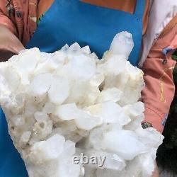 34.76lb Naturel Blanc Clair Quartz Cristal Cluster Rough Healing Specimen