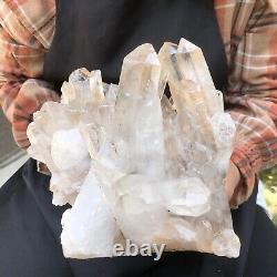 3500g Huge Blanc Clair Quartz Cristal Cluster Rough Specimen Pierre De Guérison 271