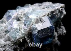 362g Bleu Vert Fluorite Quartz Cristal Cluster Mineral Specimen