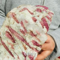 3640g Huge Natural Pink Tourmaline Crystal Cluster Rough Healing Specimen