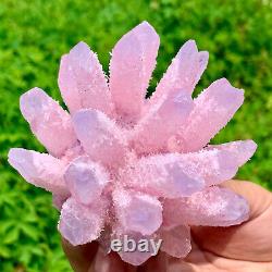 370G Nouveau cluster de cristaux de quartz rose Phantom récemment découvert.