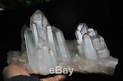3867g Blanc Naturel Blanc Quartz Crystal Cluster Mica Quartz Spécimen