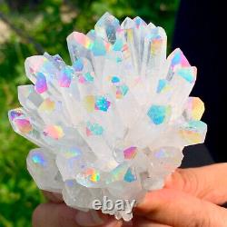 387 G Couleur Aura Quartz Crystatrétanium Bismuth Amas De Silicium Rainbow
