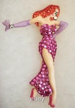 3d Disney Jessica Roger Rabbit Wendy Gell Pin Brooch Swarovski Crystaux Figurine