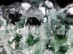 4.01lb Nouvelle Guérison De Spécimen Minéral De Grappe De Cristal De Quartz Fantôme Vert
