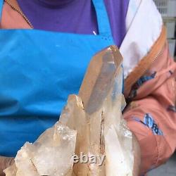 4.02lb Grand Cristal Blanc De Quartz Naturel Cluster Rough Spécimen Healing