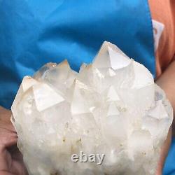 4.04LB Cristal de Quartz Blanc Naturel en Grappe Brut de Guérison