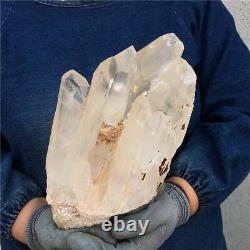 4,14 kg spécimen minéral naturel de cristal de quartz en grappe pour la guérison.