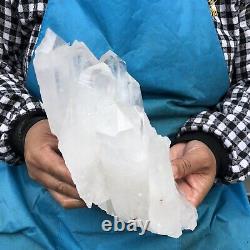 4.15lb Clair Naturel Beau Blanc Quartz Cristal Cluster Spécimen