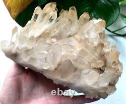 4.3lb - Amas de cristaux naturels blancs - spécimen minéral à pointe unique - Guérison