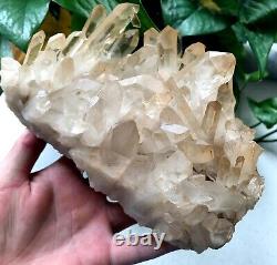 4.3lb - Amas de cristaux naturels blancs - spécimen minéral à pointe unique - Guérison