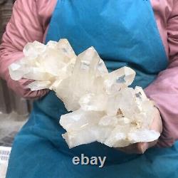 4.44lb Grand Cristal Blanc De Quartz Naturel Cluster Rough Spécimen Healing