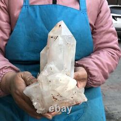 4.4LB spécimen de grappe de cristaux de quartz blanc transparent naturel pour guérison 510