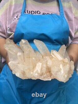 4.59lb Grand Cristal Blanc De Quartz Naturel Cluster Rough Spécimen Healing