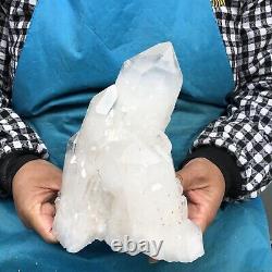 4.64lb Grand Cristal Blanc De Quartz Naturel Cluster Rough Spécimen Healing