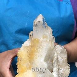 4.66lb Grande Pierre Naturelle De Guérison Des Spécimens En Cristal Blanc À Quartz