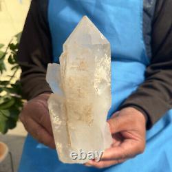 4,84LB Échantillon de grappe de cristaux de quartz fumé de couleur naturelle pour la guérison 2200g