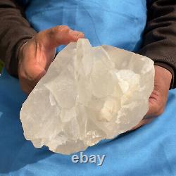 4,84LB Échantillon de grappe de cristaux de quartz fumé de couleur naturelle pour la guérison 2200g