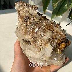 4,93 livres Rare Beau Cristal de Quartz Jaune Naturel Groupe Minéral Spécimen N04