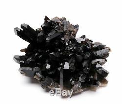 4.95lb Naturel Clair Quartz Noir Cristal Point Cluster De Guérison Minérale Des Échantillons