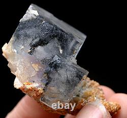 42,1g Cluster Minéral De Fluorite Et De Cristal De Stibnite/yaogangxian
