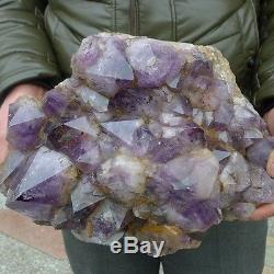 42,2 Lb Aaaaa + Énorme Naturel Améthyste Quartz Crystal Cluster Guérison (meilleure Offre)