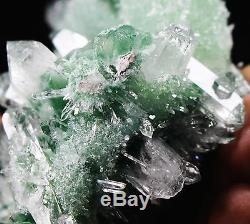 435g Nouveau Trouver Vert Phantom Cristal De Quartz Grappe Minérale Des Échantillons De Guérison