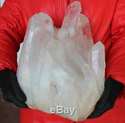 44,1lb 20kg De Points De Cluster De Cristal Blanc Clair Naturel Naturel Brut Énorme