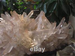 44.29lb Naturel Tibetain Clear Quartz Cluster Cristal Forme Exceptionnelle Spécimen
