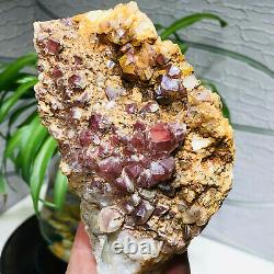 445g Rare Mélange De Quartz De Cristal Rouge Naturel Rough Mineral Specimens
