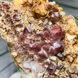 445g Rare Mélange De Quartz De Cristal Rouge Naturel Rough Mineral Specimens