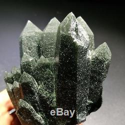 447.6gnature Verte, Grappe De Cristal Translucide, Quartz, Échantillons De Minéraux, Chine
