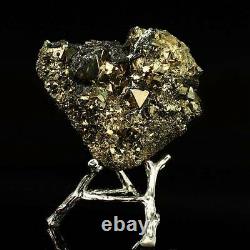 462g Natural Pyrite Crystal Quartz Cluster Mineral Specimen Cadeau De Décoration