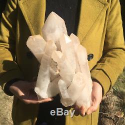 4655g Huge Naturel Blanc Quartz Cristal Reprise Spécimen Reiki Guérison 13