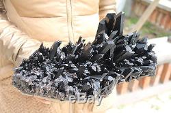 4800g Natural Beautiful Black Quartz Crystal Cluster Tibetan Specimen # 504