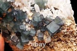 485g Cube Vert Naturel Cluster De Fluorite Quartz Cristal Spécimen Minéral/namibie