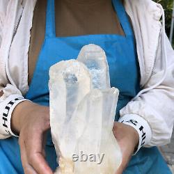 4LB spécimen de grappe de cristal de quartz blanc transparent naturel guérison 1796