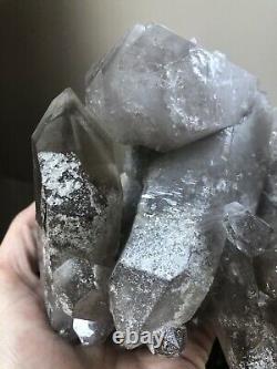 4lb Smoky Quartz Cluster Phantom Quartz Crystal Double Terminé Brésil