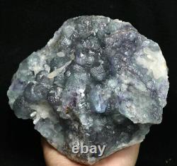 5.23 lb Mélange naturel de couleurs de fluorite & spécimen minéral de cristal de calcite en amas