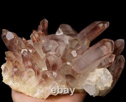 5.25lb Cristal De Quartz Rouge Clair Naturel Cluster De Point De Guérison Des Spécimens Minéraux