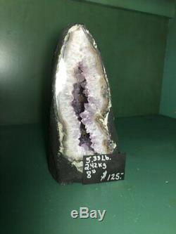 5,3 Lb Big Amethyst Geode, Crystal Cathedral Cluster, Améthyste Uruguay, Noir