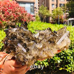5.39lb Natural Tawny Crystal Quartz Crystal Cluster Mineral Specimen Healing 985