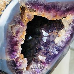 5.6lb Natural Agate Amethyst Geode Quartz Cluster Crystal Specimen Healing N178