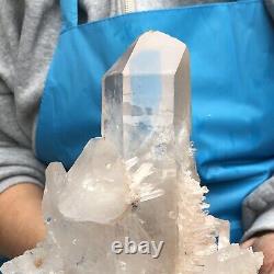 5.72lb Grand Cristal Blanc De Quartz Naturel Cluster Rough Specimen Healing