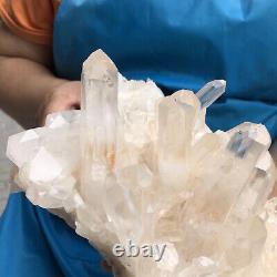 5.76lb Clair Naturel Beau Blanc Quartz Cristal Cluster Specimen Ch1002