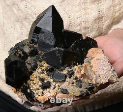 5.81lb Rare Naturel Noir Quartz Cristal Cluster Minéral Specimen