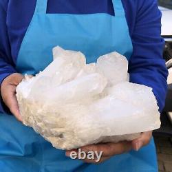 5.91LB Groupe de cristaux de quartz blanc naturel brut spécimen pierre de guérison